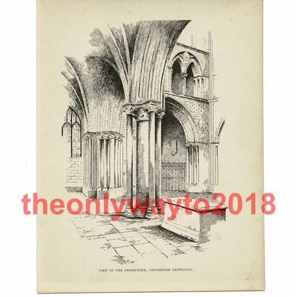 Presbytery, Chichester Cathedral, Sussex, Book Illustration (Print), 1903