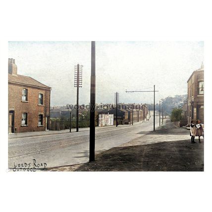 ptc5434 - Yorks. - Early view along Leeds Road, Outwood. print 6x4