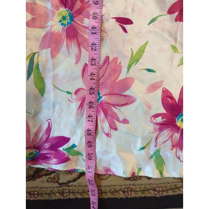 Vintage Pink Floral Satin Dress / Nightgown Estimated Large
