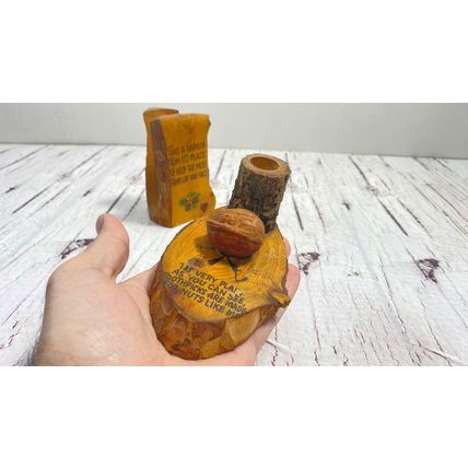 Vintage Wooden Desk Organizer, Pen, Pencil, and Letter Holder, Handmade Storage