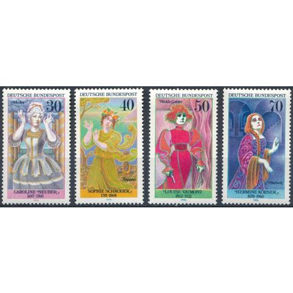 Famous German Actresses - West Germany 1976 - MNH - MiNr 908/11