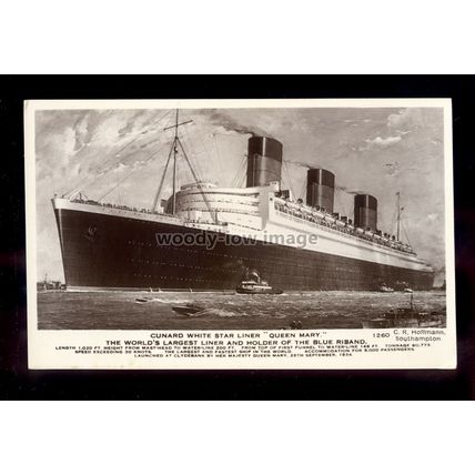 LS1753 - Cunard Liner - Queen Mary - postcard by Hoffmann