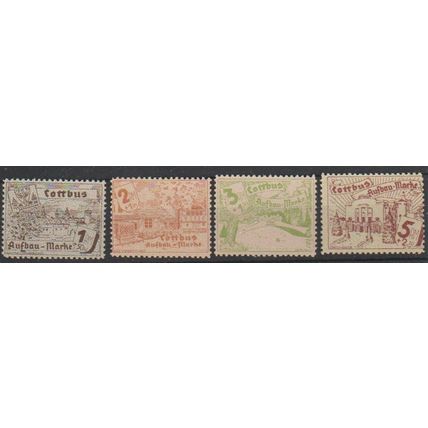 Mi: 17/20 w MNH 1945 Cat € 40 Cottbus