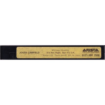 WHITNEY HOUSTON - ITS NOT RIGHT, BUT IT'S OK, UK, Arista, PROMO VHS sngle, ['98]