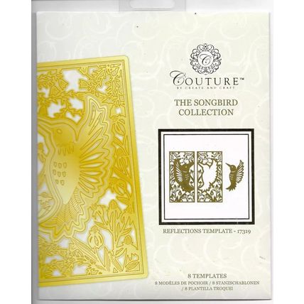 Couture. The Songbird Collection - Reflections Template 17319 Die Set. Crafts
