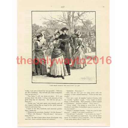 Bulls Eye for the Lady Archer, Book Illustration (Print), c1887