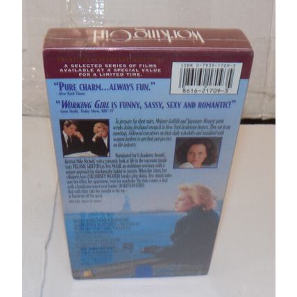 Working Girl VHS Movie Harrison Ford Sigourney Weaver Melanie Griffith Sealed