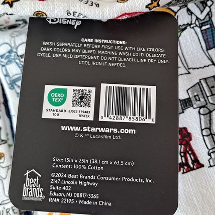 NEW Lot 2 STAR WARS Kitchen TOWELS Dish Hand Bathroom
