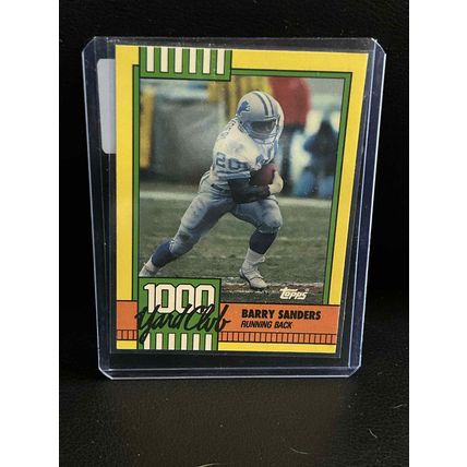 Barry Sanders [Disclaimer Back] #3 | 1990 Topps 1000 Yard Club Football Trading