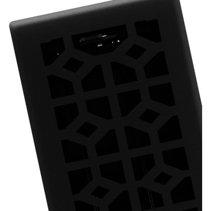 Imperial RG3466 Templar Decorative Floor Register, 4X10 Inch, Black Iron