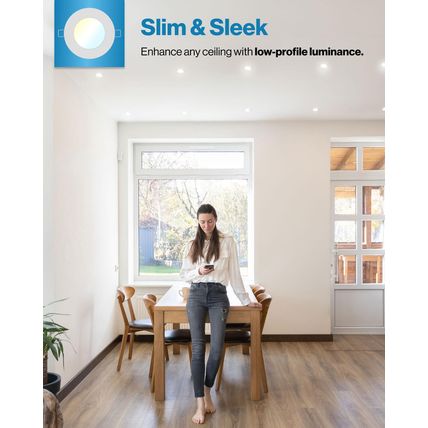 Sunco 12 Pack 4 Inch LED Recessed Lights, Canless Ceiling Light Slim, 650 LM, 10