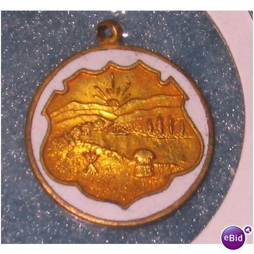 Brass Enamel Ohio State Seal Pendant