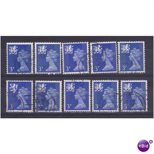 W14 3p Ultramarine (2 bands).Fine Used.ns1