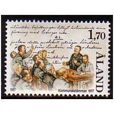 1987 Aland Sc# 28 mint - Municipal Meeting 1.70m