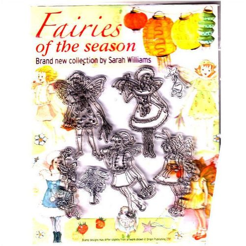 Fairies of the Season - 7 Unmounted Acrylic Stamps - Summer (?)