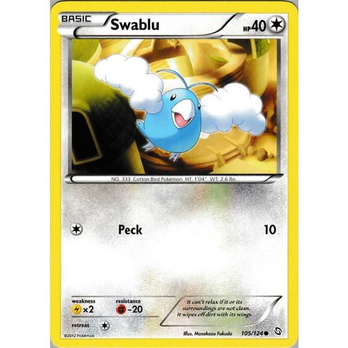 Pokemon B&W Dragons Exalted - #105/124 - Swablu