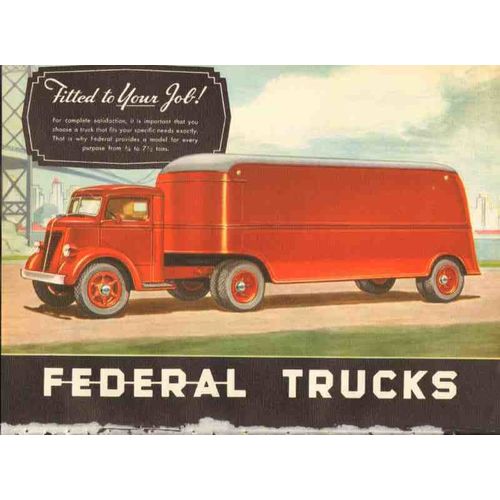 federal motor truck company 1937 fitted specific job needs vintage ad