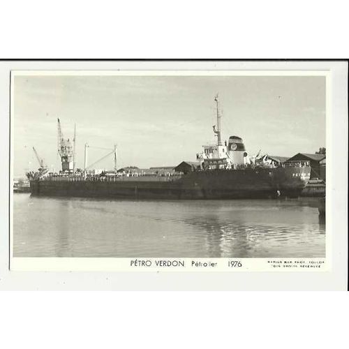 Union de Cabotage Petrolier MV PETRO VERDON Postcard by M. Bar
