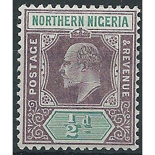 Northern Nigeria 1910 SG10 1/2d Dull Purple & Green Mounted Mint....