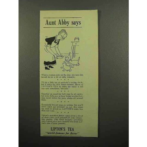 1941 Lipton's Tea Ad - Aunt Abby Says