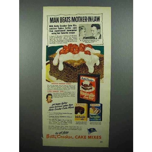 1950 Betty Crocker Ginger Cake Mix Ad