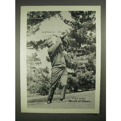 1973 March of Dimes Ad w/ Arnold Palmer