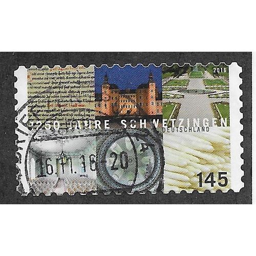 GER 2016 €1.45 '1250TH ANN OF SCHWETZINGEN' FINE USED (EBID60-820)