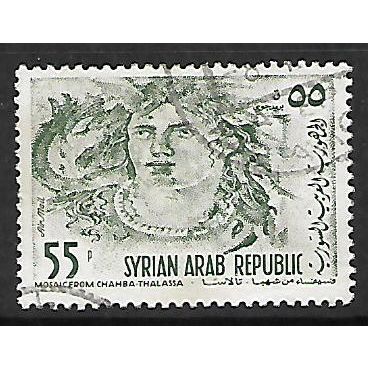 SYRIA 1964 CHAHBA THALASSA MOSAIC 55p GREEN SG 842 FINE USED#