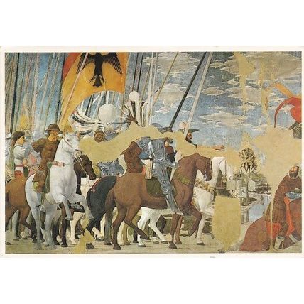 Piero Della Francesca Battagliadi Constantino Massenzio Postcard posted 1992 VGC