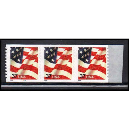 3632 37c U.S. Flag Fine MNH CNP+1 Left 3333 PA3877