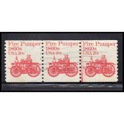 Used 1908 20c Fire Pumper Fine PNC 1/3 PA2474
