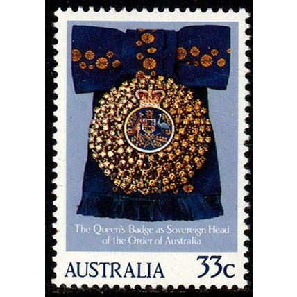 Australia 1985 Queen's Badge Order of Australia Medal 33c MNH Stamp OAM