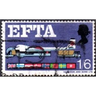 1967 European Free Trade Association. 1/6d Value. Air Freight. Fine Used,