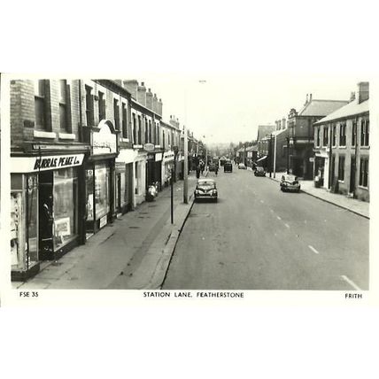 Yorkshire FEATHERSTONE Station Lane Postcard (Frith FSE.35)
