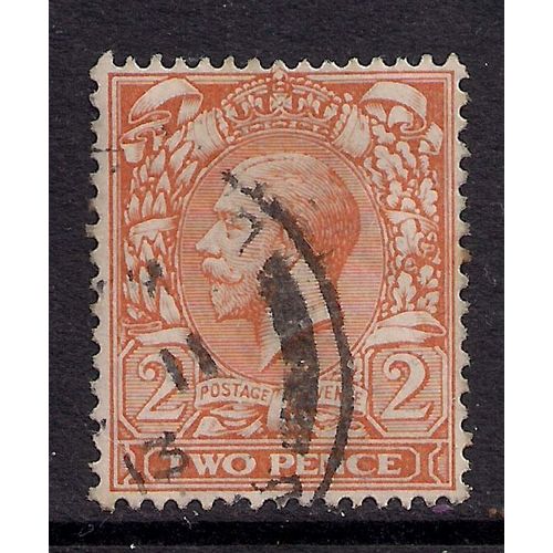 GB 1912 - 21 KGV 2d Orange Die 1 Wmk 100. (K396 )