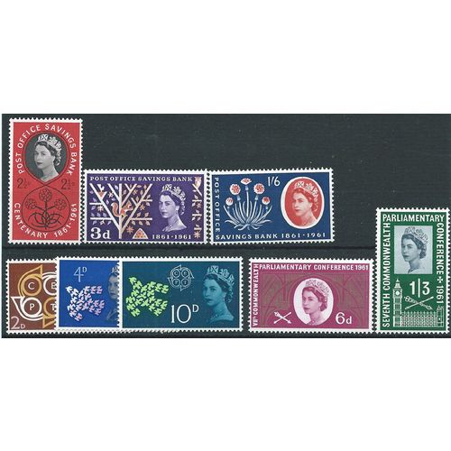 1961 All Commemoratives SG623-630 Unmounted Mint..
