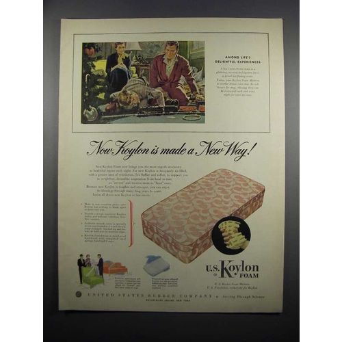 1950 United States Rubber Koylon Foam Ad - A New Way