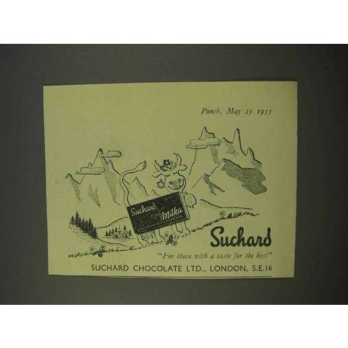 1955 Suchard Chocolate Ad - A Taste for The Best