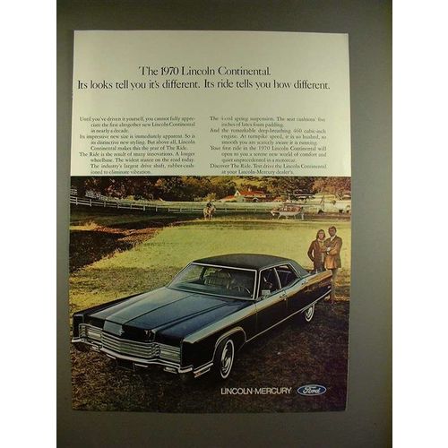 1970 Lincoln Continental Car Ad - Tell You Different