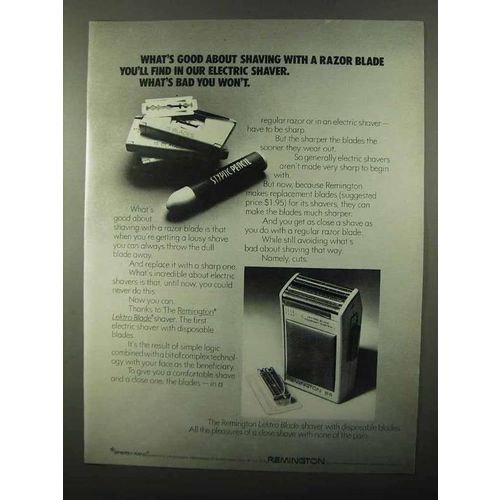 1971 Remington Lektro Blade Shaver Ad - What's Good