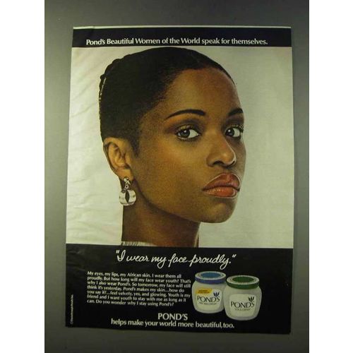 1979 Pond's Cold Cream Ad - I Wear My Face Proudly