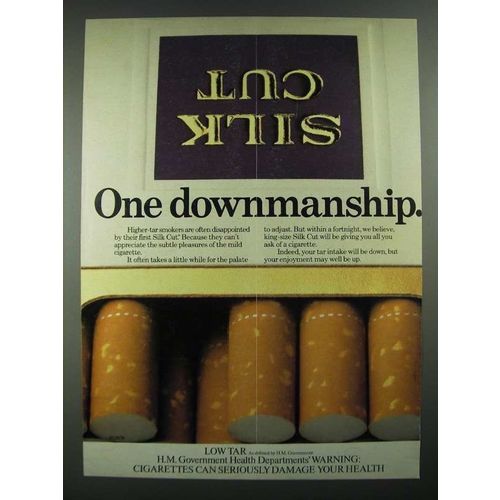 1980 Silk Cut Cigarettes Ad - One Downmanship