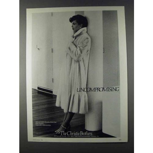 1980 The Christie Brothers EMBA Rovalia Mink Coat Ad
