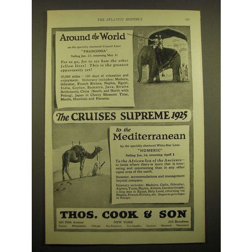 1924 Thos. Cook & Son Cruise Ad - Around the world