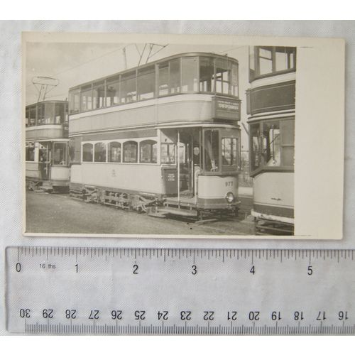 Photo Glasgow Tram no.973 in 1946
