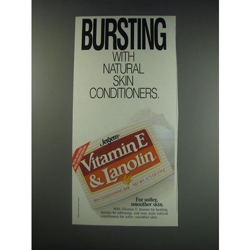 1991 Jergens Vitamin E & Lanolin Skin Conditioning Bar Ad
