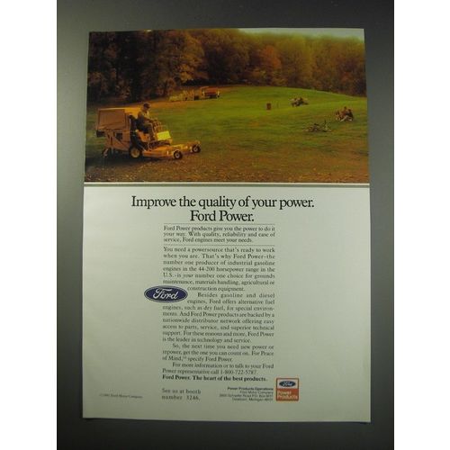 1991 Ford Power Products Ad - Improve the quality of your power. Ford Power.