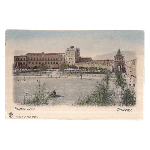 PALAZZO REALE, PALERMO, SICILY, ITALY used antique postcard undated. =