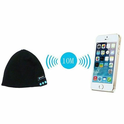 Cool Bluetooth Stereo Hat Wireless Headphone Headset Sports Warm Cap Detachable