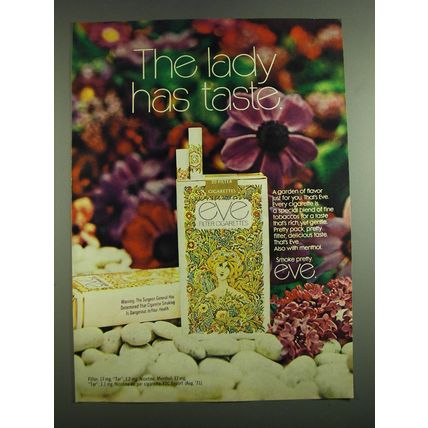 1971 Eve Cigarettes Advertisement - The lady has taste